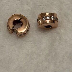 Pandora Rose Sparkling Stopper Charms – Pair